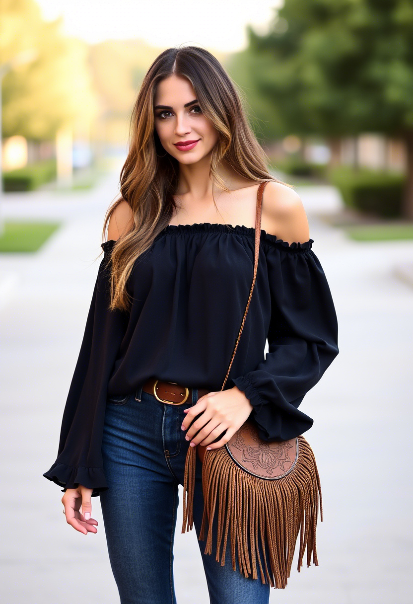 Accessories play a crucial role in boho fashion, with 20 key embellishments that can elevate your all-black outfits, like statement jewelry or layered necklaces