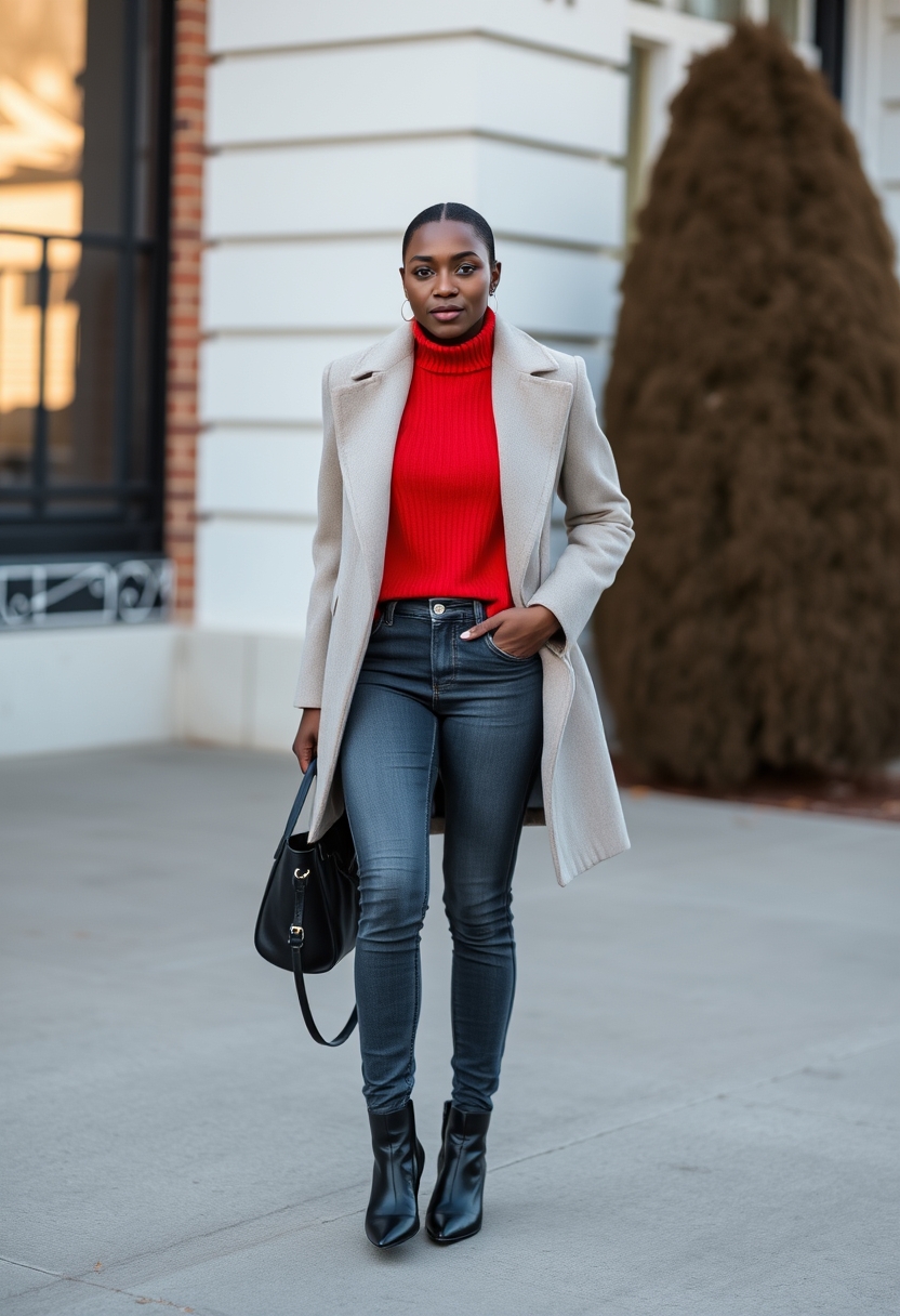 Check out 20 diverse outfits featuring grey jeans that promise to keep your look fresh and alluring.