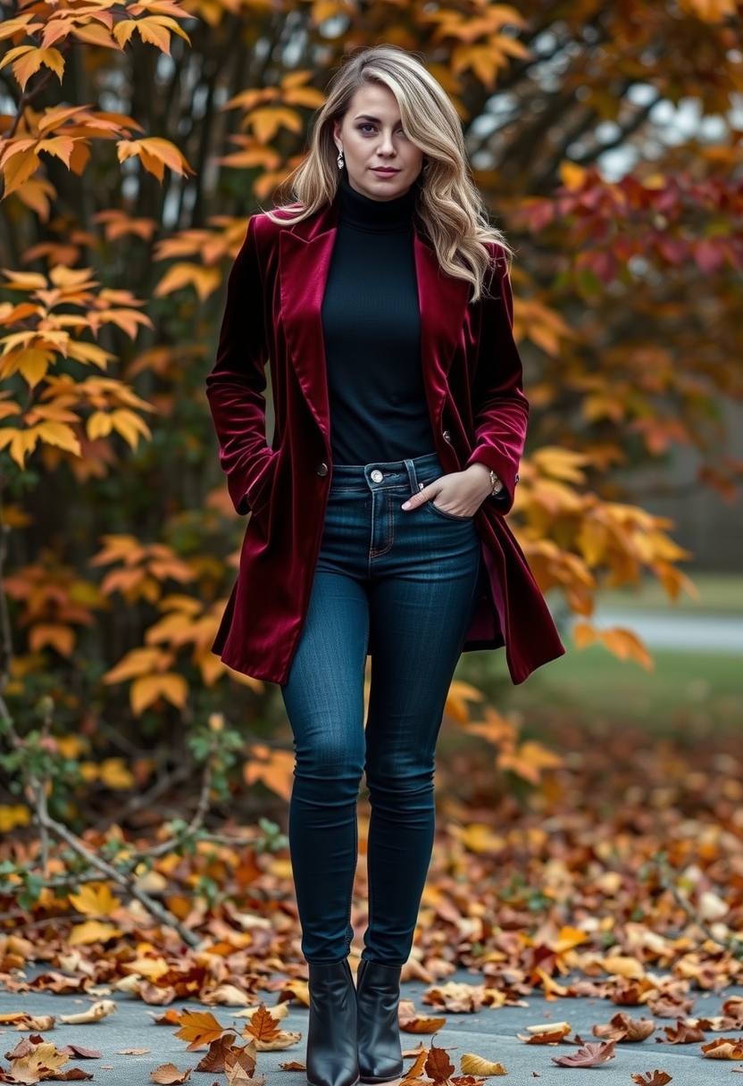 Embrace the chillier days with 15+ outfit ideas that balance comfort and edge, including faux fur coats and vinyl pants