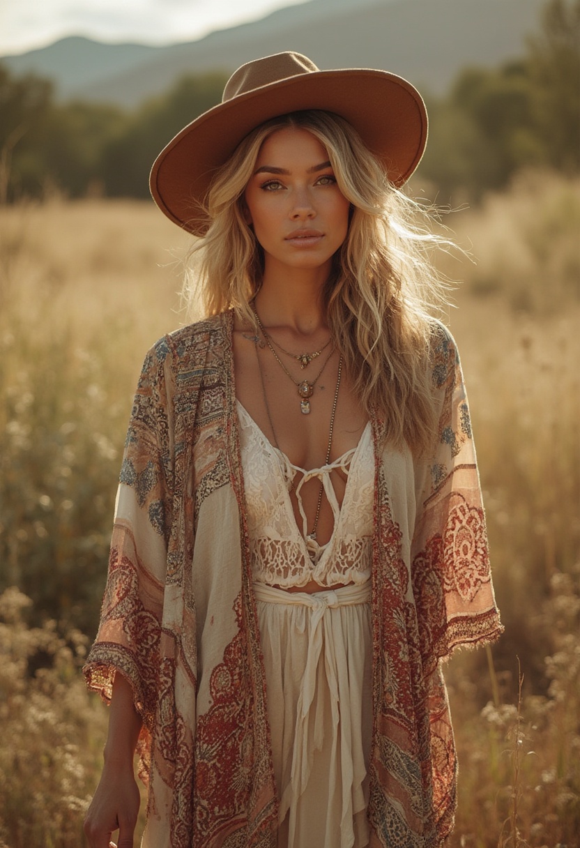 Experiment with 16 colorful prints that bring a lively touch to your outfits, reflecting the vibrant and eclectic nature of boho fashion