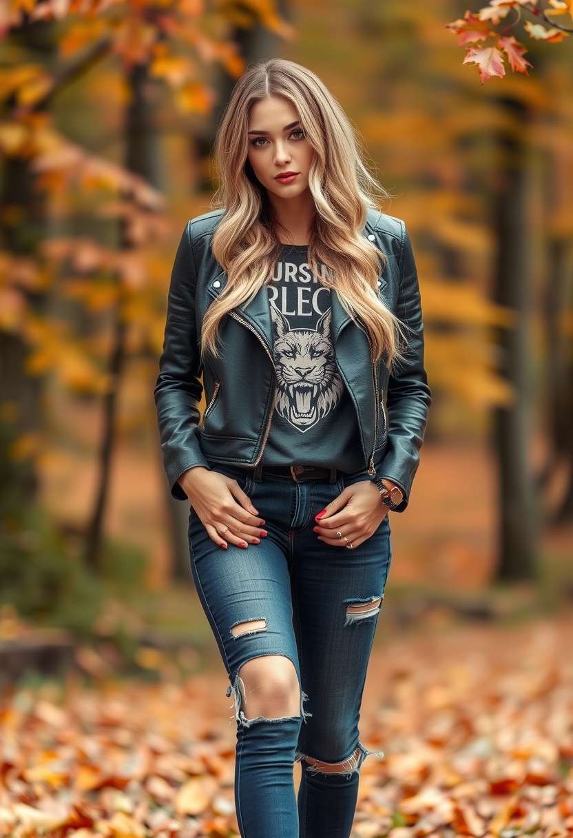 Fall is the perfect time to showcase your style; discover 15+ edgy outfits that redefine the season with leather jackets and ripped jeans