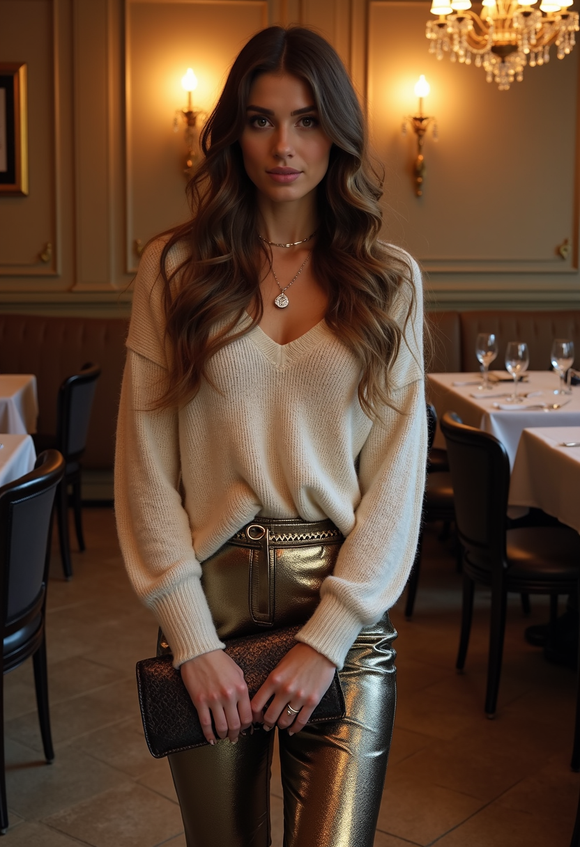 Prepare for cozy dinner scenarios with confidence, thanks to these 20+ stylish outfit ideas that seamlessly combine comfort with elegance this winter