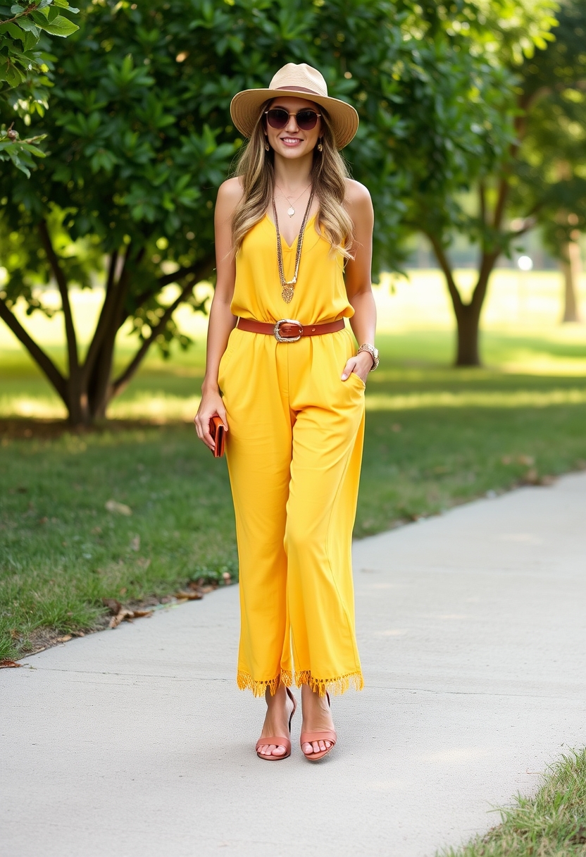 Seeking inspiration These 18 yellow pants boho women outfits capture the essence of carefree, colorful fashion