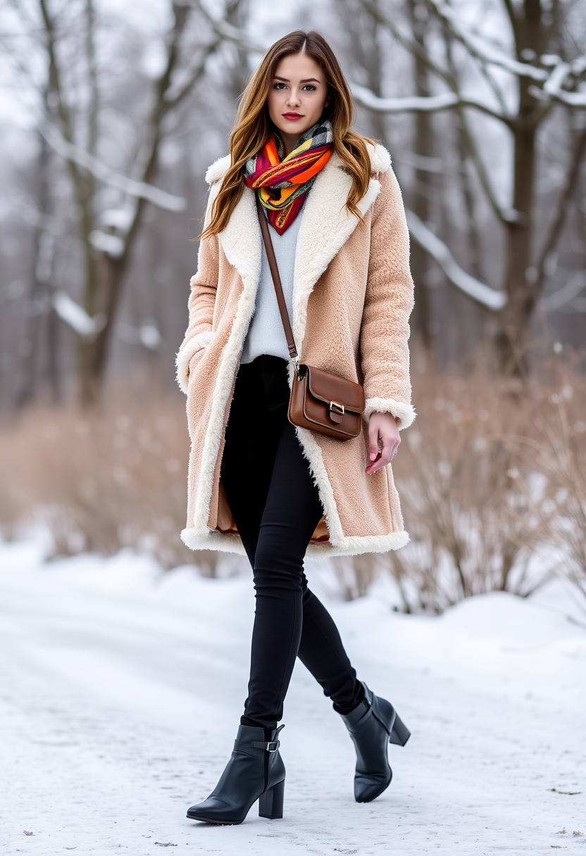 This winter, let your fashion sense shine with 20+ outfit ideas that incorporate cozy materials and vibrant colors, turning heads wherever you go